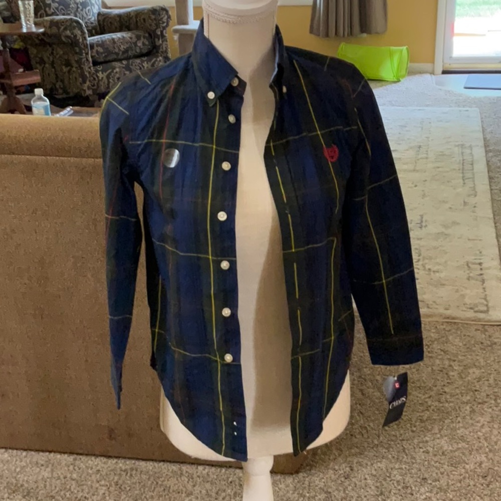 NWT Chaps Boys Size 8 Button Down